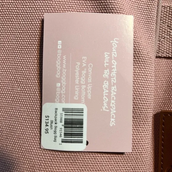 BOGG BAG Blush Canvas Backpack - Picture 4 of 4
